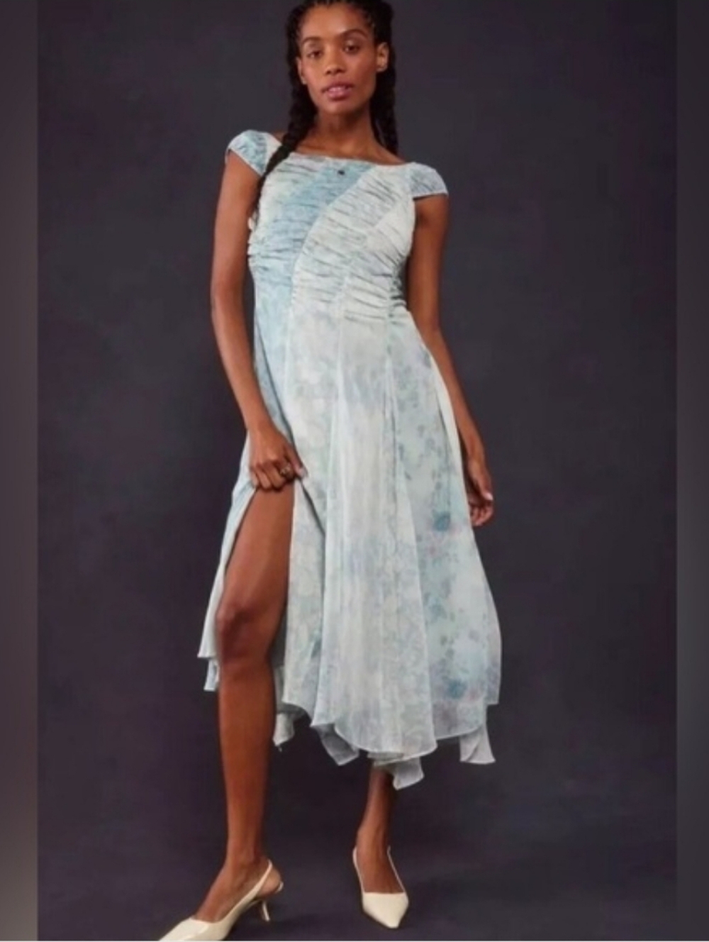 Free People Heart To Heart Flowy Midi Dress NWOT